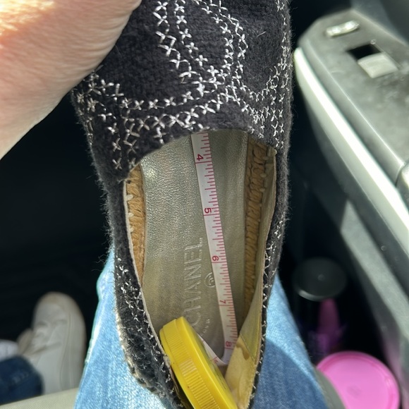 🔥 Chanel Espadrilles Lambskin Women’s Slip On 37 authentic CHANEL Tweed - Picture 12 of 12